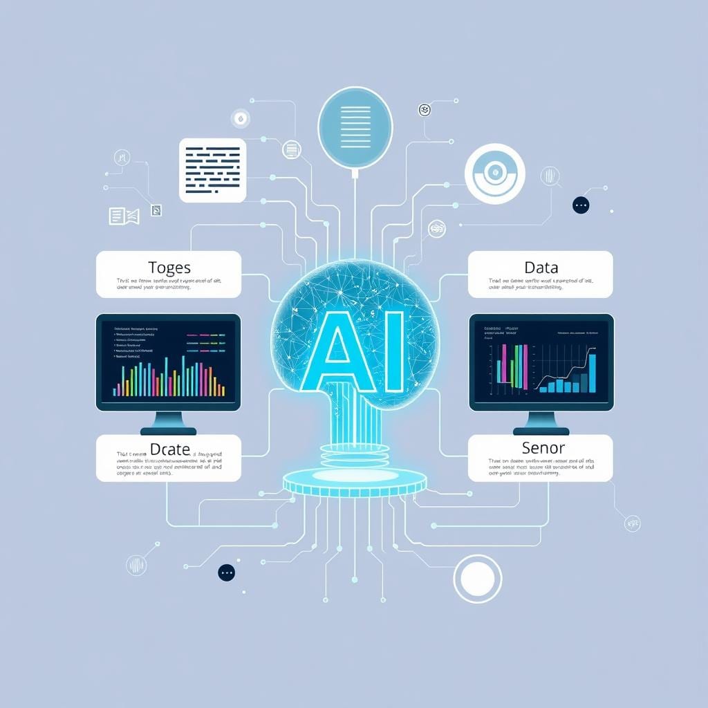Multimodal AI processing different types of data simultaneously
